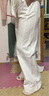 UR【明星同款】春季新款女裝簡(jiǎn)約闊腿休閑長(cháng)褲UYY850087 本白 30 曬單實(shí)拍圖