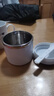 高顏值便攜式早餐杯新款牛奶杯帶蓋上班族學(xué)生女飯盒密封保溫湯杯 【陶瓷白】500ml+折疊勺 曬單實(shí)拍圖