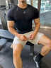 GOLOVEJOY高樂(lè )捷健身衣男士緊身速干排汗運動(dòng)訓練短袖壓縮彈力上衣顯肌肉 經(jīng)典黑【吸汗排濕 顯大顯壯】 2XL 【建議166-180斤】 曬單實(shí)拍圖