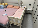 金客官可升降拼接床實(shí)木嬰兒床加寬拼接大床小孩床邊床拼接床 加厚 三面護欄+床墊+床圍 長(cháng)180寬60高40cm（高度可調節） 曬單實(shí)拍圖