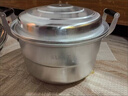 花沐禧鋁鍋加厚老式傳統鋁鍋蒸鍋家用燃氣灶蒸包子煮粥煲湯鋁蒸鍋 【內20】外徑 22cm 曬單實(shí)拍圖