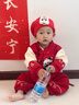G.duck小黃鴨周歲禮服男寶寶抓周衣服中國風(fēng)百天喜慶嬰兒分體套裝春秋季 紅色 90 建議1~2歲【80-90cm】cm 曬單實(shí)拍圖