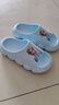 迪士尼童鞋夏季浴室涼拖鞋女童愛(ài)莎公主戶(hù)外防滑一字拖F1361 藍色  曬單實(shí)拍圖