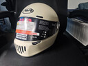 AVA王朝摩托車(chē)頭盔復古四季男女全盔國潮玻璃鋼機車(chē)碳纖維巡航冬季 人氣款-象牙白-【拍1發(fā)4】 大-L碼【適合頭圍58-59cm】 曬單實(shí)拍圖