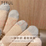 Tsful保暖手套冬季女加絨加厚騎行全指分指毛絨可愛(ài)卡通韓版簡(jiǎn)約防風(fēng) 曬單實(shí)拍圖
