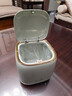 ABEPC桌面垃圾桶1.5L按壓式彈蓋辦公桌北歐風(fēng)小號垃圾桶收納筒淺綠金 曬單實(shí)拍圖