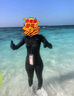 迪卡儂（DECATHLON）潛水服女溫泉潛水衣水母衣水母服沖浪服大碼女裝防曬泳衣彈性SBT 藏青色沖浪褲 M 曬單實拍圖
