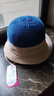 香雪羽秀日本遮陽(yáng)帽子女士夏季韓版優(yōu)雅百搭出游圓頂小禮帽新款防曬漁夫帽 藍色 曬單實(shí)拍圖