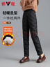 雅鹿直筒羽絨褲女外穿中老年人2025冬季新款鴨絨媽媽羽絨褲子 曬單實(shí)拍圖