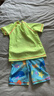 熒光亮色速干男童泳衣小童分體寶寶泳裝新款兒童游泳衣男女孩同款 A80(熒光亮色) 120 (2XL) 建議身高110-120cm 曬單實(shí)拍圖