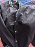 MMOPTOP美式麂皮棒球服外套潮男春秋季刺繡痞帥寬松休閑夾克23001 黑色 L 曬單實(shí)拍圖