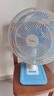 美的（Midea）臺式電風(fēng)扇家用臺扇7葉3檔宿舍臥室臺風(fēng)扇客廳辦公室節能省電搖頭電扇學(xué)生床上 FGAU40D【藍白色升級款】 曬單實(shí)拍圖