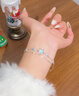 老鳳祥海洋之心銀手鏈女款女生輕奢高端首飾品紀念日生日禮物女友老婆 【浪漫原創(chuàng  )】海洋之星雙層手鏈 曬單實(shí)拍圖