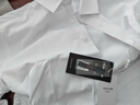 羅蒙長(cháng)袖襯衫男士四季款大碼襯衫商務(wù)休閑純色斜紋小碼襯衣男 白色42 曬單實(shí)拍圖