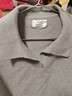 馬登工裝美式休閑海鷗polo領(lǐng)衛衣男老錢(qián)風(fēng)灰色針織男士長(cháng)袖polo衫春季 灰色 L 曬單實(shí)拍圖