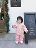 G.duck小黃鴨一周歲禮服寶寶衣服嬰兒分體套裝春秋兒童漢服唐裝小女孩 粉紅色 90 尺碼1~2歲【 80-90cm】cm 曬單實(shí)拍圖