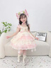 G.duck小黃鴨童裝洛麗塔公主裙女童裙子夏季兒童生日禮服女孩蓬蓬連衣裙 粉色裙子加拖尾 100 （建議身高90cm 3-4歲）cm 曬單實(shí)拍圖