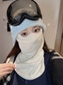 GOLOVEJOY高樂(lè )捷美利奴羊毛滑雪面罩女冬季戶(hù)外防風(fēng)防寒保暖護臉口罩 白色 曬單實(shí)拍圖