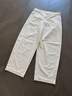 優(yōu)衣庫常規款女裝針織廓形長(cháng)褲/彎刀鐮刀褲子483722 482287 483722/01乳白色 M 曬單實(shí)拍圖