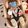 貝蒂樂(lè )（happybe）兒童安全座椅0-12歲嬰兒寶寶汽車(chē)用360°旋轉ISO硬接口車(chē)載安全椅 香檳金【isofix+latch+支撐腿】 曬單實(shí)拍圖