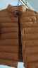 安奈兒童裝男女童短款立領(lǐng)羽絨服2025冬新款 棕黃色 140cm 曬單實(shí)拍圖