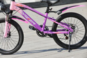 永久兒童自行車(chē)學(xué)生山地車(chē)變速腳踏車(chē)6-15歲童車(chē)碟剎賽車(chē)小孩單車(chē) 粉紫色 【單速 贈后座架+LED前燈】 20寸【適合身高 130-155CM】 曬單實(shí)拍圖
