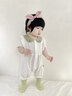 愛(ài)莉安娜嬰幼兒夏季衣服a類(lèi)棉短袖連體衣服公主短袖碎花爬服女寶寶外出服 綠色 73cm 73CM 曬單實(shí)拍圖