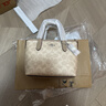 蔻馳（COACH）【官方授權店】coach女包c(diǎn)ity15小號單肩斜挎包托特包送女友禮物 CW032SVPWH淺卡其豆沙粉 曬單實(shí)拍圖