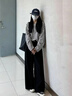 鹿依檸休閑褲女裝套裝2026春季新款韓版時(shí)尚百搭休閑慵懶風(fēng)顯瘦闊腿褲子 條紋上衣+黑色褲子 M 曬單實(shí)拍圖