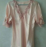 莫代爾女神節冰絲睡衣女夏2026新款睡裙薄款寬松大碼性感氣質(zhì)短袖家居服 淺杏色 XL 適合115-130斤 曬單實(shí)拍圖