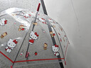 優(yōu)麗尚三麗鷗HelloKitty兒童透明雨傘女孩可愛(ài)學(xué)生上學(xué)專(zhuān)用長(cháng)柄半自動(dòng)傘 細邊蘋(píng)果頂KT貓1把（三麗鷗萌趣透明傘） 曬單實(shí)拍圖