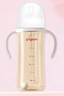 貝親奶瓶ppsu 吸管奶瓶 重力球奶瓶一歲以上自然離乳奶瓶雙把手大容量 330ml+翻蓋吸管杯頭 曬單實(shí)拍圖
