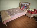 采緹男孩女孩床1.5x2米1.2x1.9米單人床1.35米帶儲物定制全實(shí)木兒童床 單床+1床頭柜+10cm黃麻床墊 135*200cm  燕尾榫滿(mǎn)鋪橡木床板 曬單實(shí)拍圖