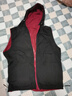 雙面穿馬甲女春秋新款疊穿寬松休閑連帽無(wú)袖坎肩背心上衣馬夾外套 酒紅色 【雙面穿】 M 90-105斤 曬單實(shí)拍圖