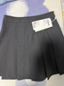 三彩2026春季新款百褶裙高腰半身裙A字裙短裙女 深邃灰 M 曬單實(shí)拍圖