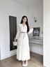 歌力思（ELLASSAY）2025早春新款法式浪漫優(yōu)雅褶皺收腰中長(cháng)款連衣裙女EWB361Y05800 曬單實(shí)拍圖