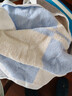 金號毛巾兩條裝 純棉洗臉巾小孩擦臉?lè )浇頋嵜娼? 蘭+灰48g/條 曬單實(shí)拍圖
