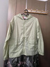 春秋大碼女裝拉鏈連帽短外套薄款媽媽裝上衣百搭寬松純色大口袋新 淺綠色 2XL 建議120-135斤 曬單實(shí)拍圖