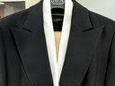 藍地（LANDI）黑色撞色領(lǐng)收腰西服上年秋季新款西裝外套 黑色 L 曬單實(shí)拍圖
