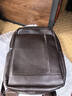 袋鼠（KANGAROO）頭層牛皮雙肩背包男款復古15寸電腦包真瘋馬皮大容量上班通勤背包 8028-咖啡色 曬單實(shí)拍圖