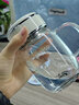 名創(chuàng  )優(yōu)品（MINISO）迷你玻璃杯女生高顏值耐高溫水杯辦公室便攜帶把手泡茶杯子26新款 冰川白370ml【帶把手】 曬單實(shí)拍圖