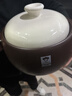 康巴赫（KOBACH）砂鍋煮燉燜煨熬陶瓷煲煎中藥鍋耐高溫不開(kāi)裂養生湯煲電陶爐燃氣灶 白蓋特大號（能燉整雞） 6L 曬單實(shí)拍圖