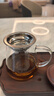 金鑲玉玻璃公道杯 帶不銹鋼過(guò)濾茶漏網(wǎng)茶海茶具配件分茶器 帶漏潔直公杯 曬單實(shí)拍圖