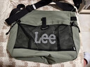 Lee單肩包女休閑輕便大容量斜挎包男戶(hù)外運動(dòng)背包旅行包男 灰綠色 曬單實(shí)拍圖