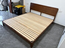 源氏木語(yǔ)橡木實(shí)木大板床日式臥室斜靠床現代簡(jiǎn)約小戶(hù)型原木風(fēng)雙人床家用床 【11】(低鋪)胡桃色單床1.8*2m(不含墊) 曬單實(shí)拍圖