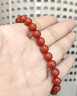 石玥珠寶精品7-8mm涼山南紅瑪瑙手串本命年轉運珠手鏈男女士款禮物 曬單實(shí)拍圖