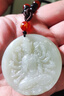 鳳禧珠寶天然和田玉千手觀(guān)音吊墜玉墜菩薩玉佩項鏈男士款生日禮物高端 曬單實(shí)拍圖