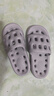 樂(lè )拖浴室拖鞋女士夏季2024新款室內家居厚底洗澡防滑速干涼拖鞋男夏天 淺灰色 40-41(適合39-40的腳穿) 曬單實(shí)拍圖