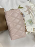 南風(fēng)Chio2nd優(yōu)雅序章枕頭包包女款粉色精致菱格包女士手提單肩斜挎包 櫻花粉 曬單實(shí)拍圖