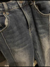 UR2025冬季新款女裝復古摩登水洗毛邊喇叭牛仔長(cháng)褲UYY850297 曬單實(shí)拍圖